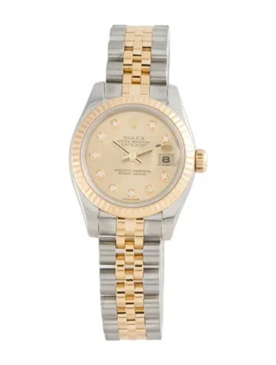 Pre-owned Rolex Datejust Watch, 27mm In Multi