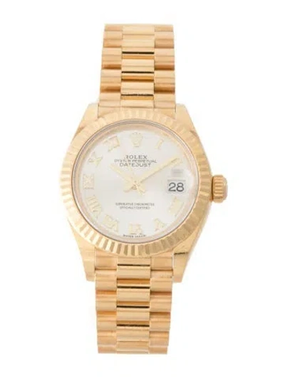 Pre-owned Rolex Datejust Watch, 28mm In Multi