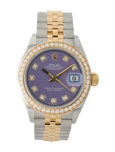 Pre-owned Rolex Datejust Watch, 28mm In Multi