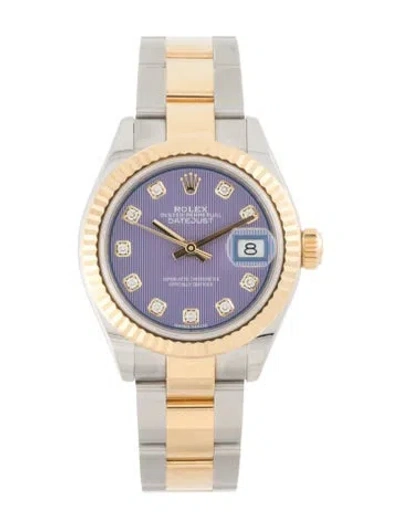 Pre-owned Rolex Datejust Watch, 28mm In Multi