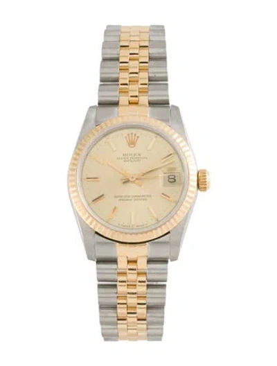 Pre-owned Rolex Datejust Watch, 31mm In Multi