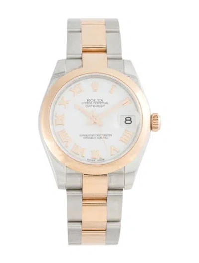 Pre-owned Rolex Datejust Watch, 31mm In Multi