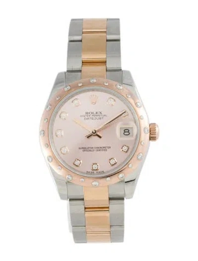 Pre-owned Rolex Datejust Watch, 31mm In Multi