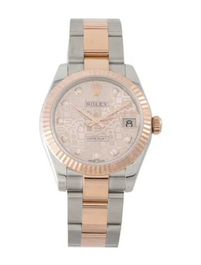 Pre-owned Rolex Datejust Watch, 31mm In Multi