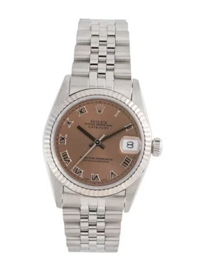 Pre-owned Rolex Datejust Watch, 31mm In Multi