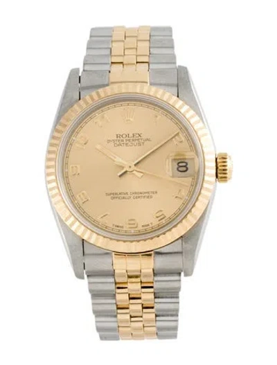 Pre-owned Rolex Datejust Watch, 31mm In Multi