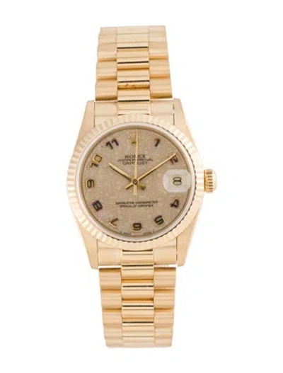 Pre-owned Rolex Datejust Watch, 31mm In Multi