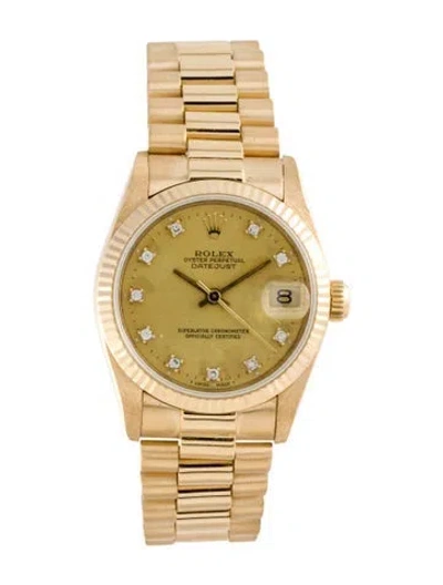 Pre-owned Rolex Datejust Watch, 31mm In Multi