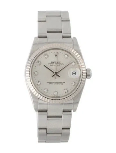 Pre-owned Rolex Datejust Watch, 31mm In Multi