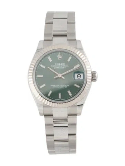Pre-owned Rolex Datejust Watch, 31mm In Multicolor