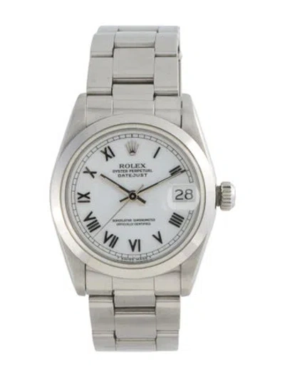 Pre-owned Rolex Datejust Watch, 31mm In Multicolor