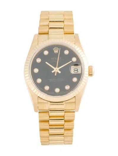 Pre-owned Rolex Datejust Watch, 31mm In Multicolor