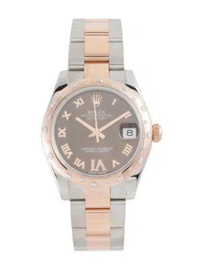 Pre-owned Rolex Datejust Watch, 31mm In Multicolor