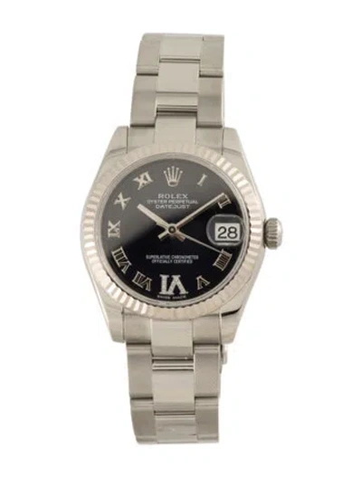Pre-owned Rolex Datejust Watch, 31mm In Multicolor