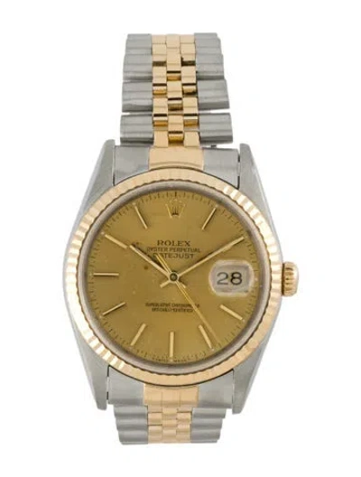 Pre-owned Rolex Datejust Watch, 36mm In Multi