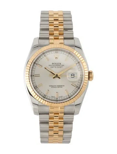 Pre-owned Rolex Datejust Watch, 36mm In Multi