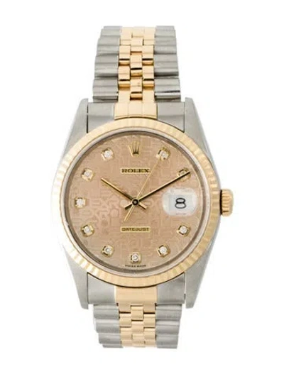 Pre-owned Rolex Datejust Watch, 36mm In Multi