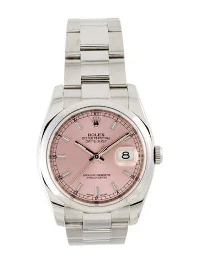 Pre-owned Rolex Datejust Watch, 36mm In Multi