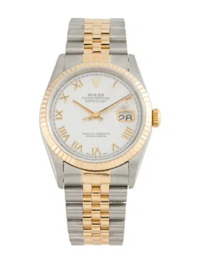 Pre-owned Rolex Datejust Watch, 36mm In Multi