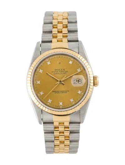 Pre-owned Rolex Datejust Watch, 36mm In Multi