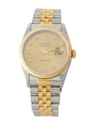 Pre-owned Rolex Datejust Watch, 36mm In Multi