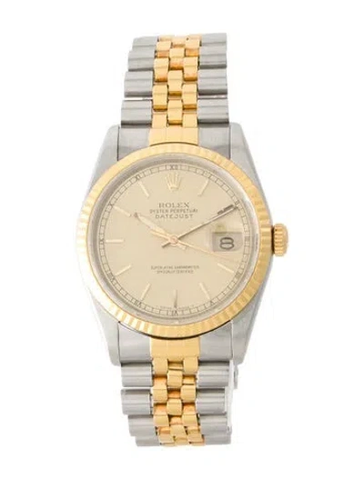 Pre-owned Rolex Datejust Watch, 36mm In Multi