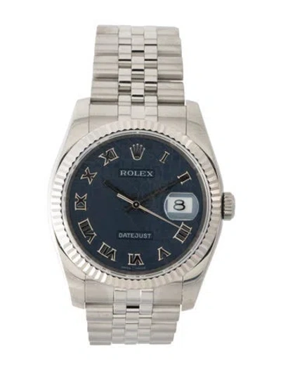 Pre-owned Rolex Datejust Watch, 36mm In Multi