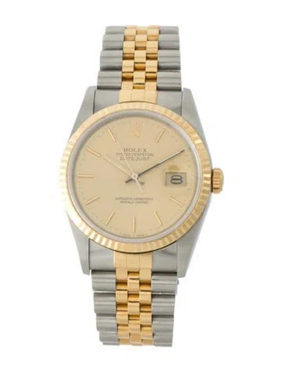 Pre-owned Rolex Datejust Watch, 36mm In Multi