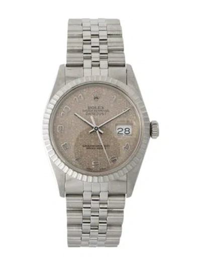 Pre-owned Rolex Datejust Watch, 36mm In Multi