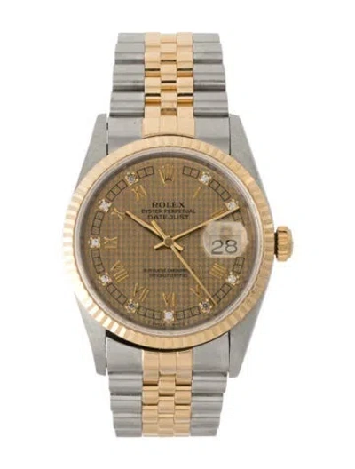 Pre-owned Rolex Datejust Watch, 36mm In Multi