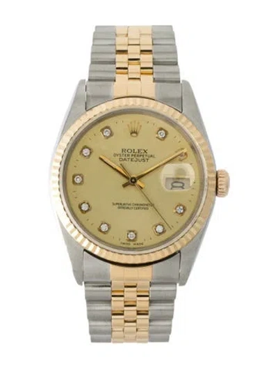 Pre-owned Rolex Datejust Watch, 36mm In Multi