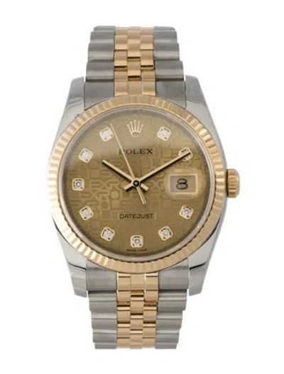 Pre-owned Rolex Datejust Watch, 36mm In Multi