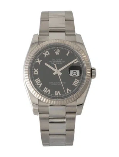 Pre-owned Rolex Datejust Watch, 36mm In Multi