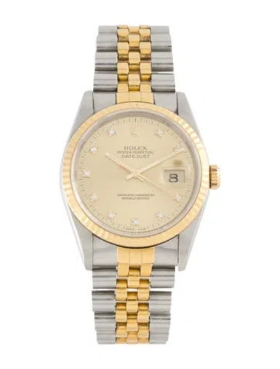 Pre-owned Rolex Datejust Watch, 36mm In Multi