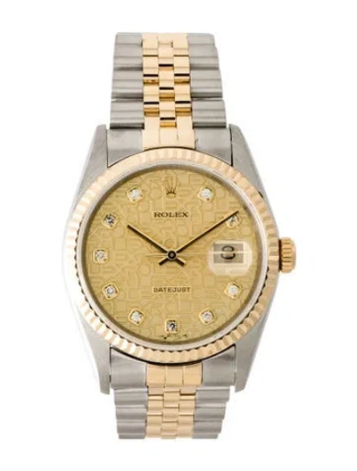 Pre-owned Rolex Datejust Watch, 36mm In Multi
