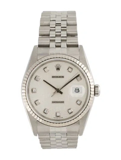 Pre-owned Rolex Datejust Watch, 36mm In Multi