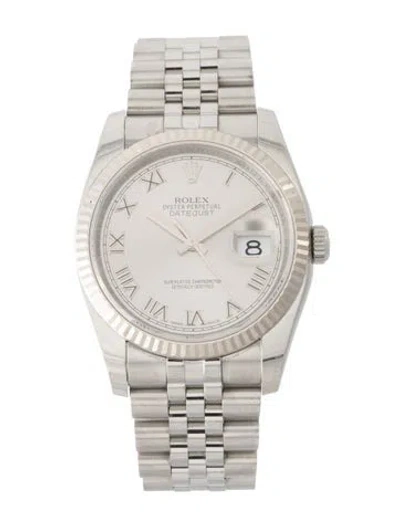 Pre-owned Rolex Datejust Watch, 36mm In Multi