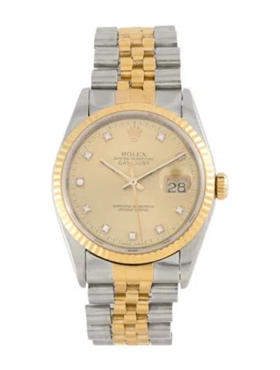 Pre-owned Rolex Datejust Watch, 36mm In Multi