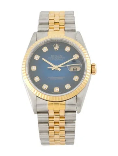 Pre-owned Rolex Datejust Watch, 36mm In Multi