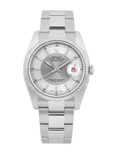Pre-owned Rolex Datejust Watch, 36mm In Multi