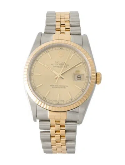 Pre-owned Rolex Datejust Watch, 36mm In Multi