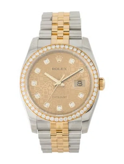 Pre-owned Rolex Datejust Watch, 36mm In Multi