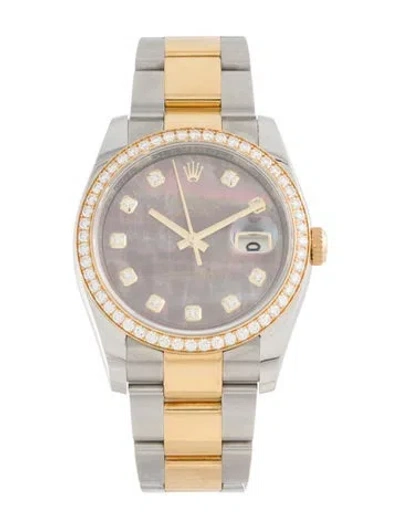 Pre-owned Rolex Datejust Watch, 36mm In Multi