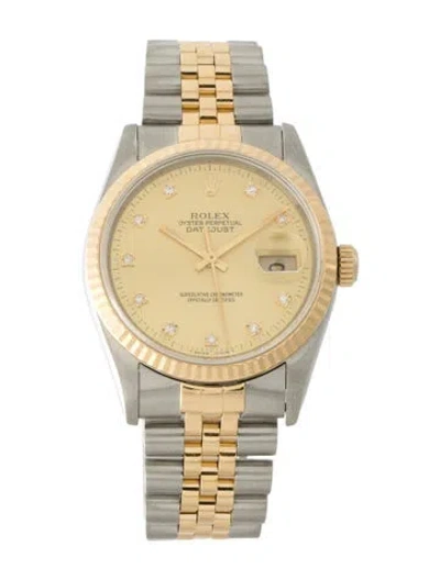 Pre-owned Rolex Datejust Watch, 36mm In Multi