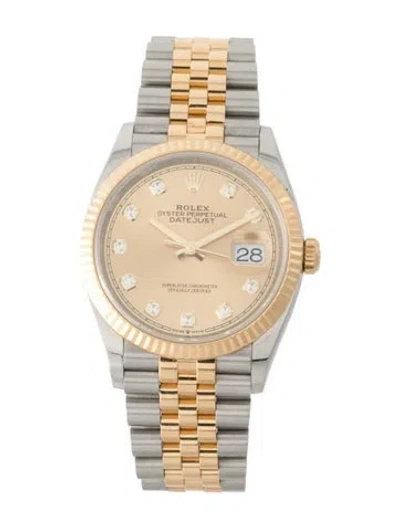 Pre-owned Rolex Datejust Watch, 36mm In Multi