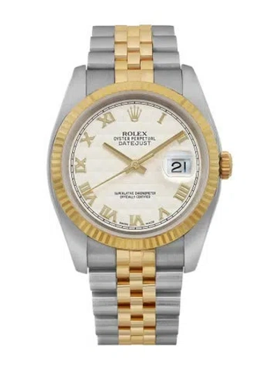 Pre-owned Rolex Datejust Watch, 36mm In Multi