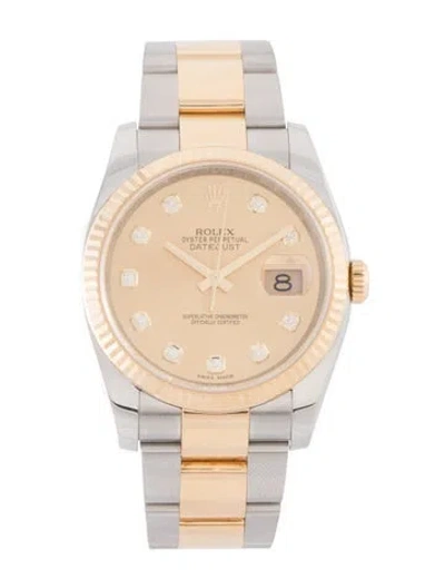 Pre-owned Rolex Datejust Watch, 36mm In Multi