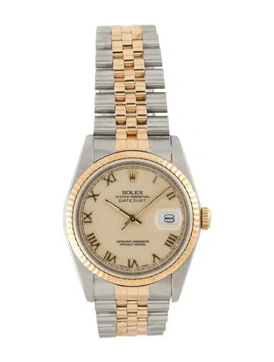 Pre-owned Rolex Datejust Watch, 36mm In Multi