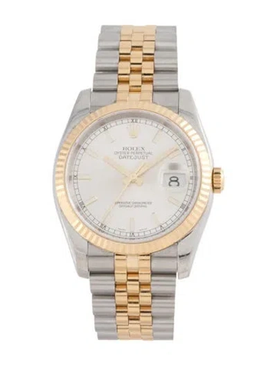 Pre-owned Rolex Datejust Watch, 36mm In Multi