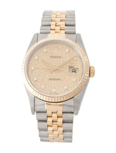 Pre-owned Rolex Datejust Watch, 36mm In Multi